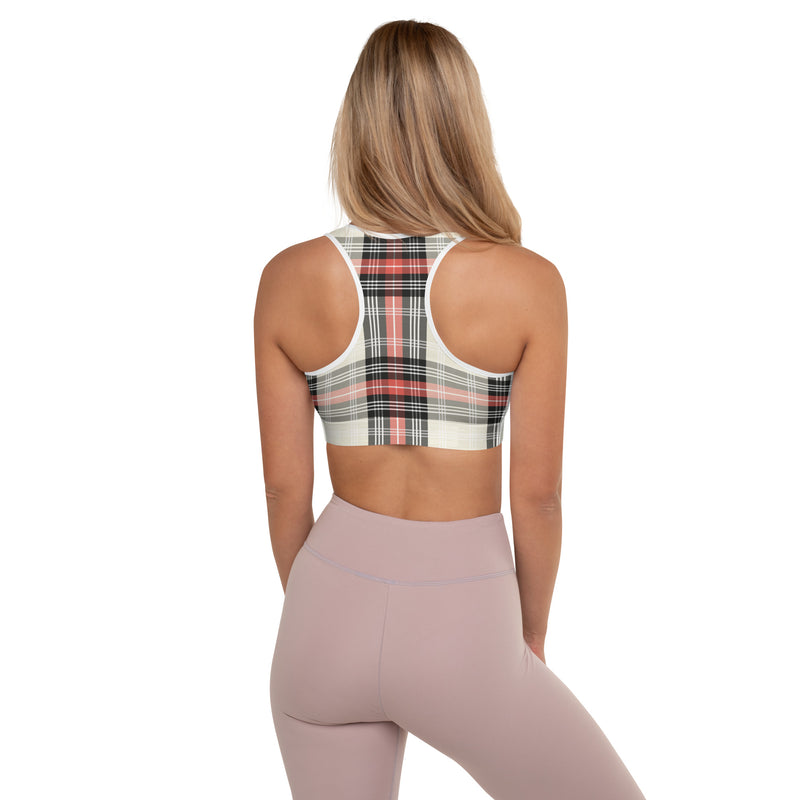Plaid Padded Sports Bra - Objet D'Art