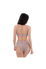 Dolphins Recycled high-waisted bikini - Objet D'Art
