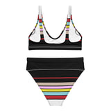 Modern Lines Recycled high-waisted bikini - Objet D'Art