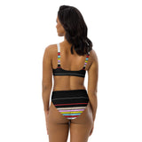 Modern Lines Recycled high-waisted bikini - Objet D'Art