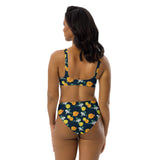 Warm Florals Recycled high-waisted bikini - Objet D'Art