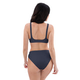 Midnight Blue Recycled high-waisted bikini - Objet D'Art