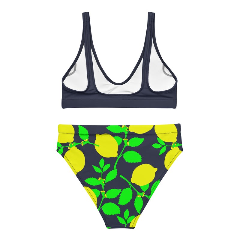 Lemon Light Recycled high-waisted bikini - Objet D'Art
