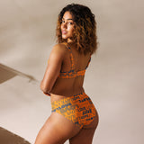 Turmeric Love Recycled high-waisted bikini - Objet D'Art