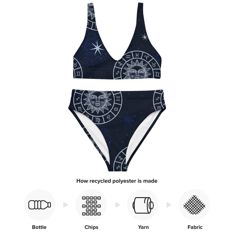 Astral Journey Recycled high-waisted bikini - Objet D'Art