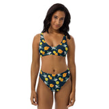 Warm Florals Recycled high-waisted bikini - Objet D'Art