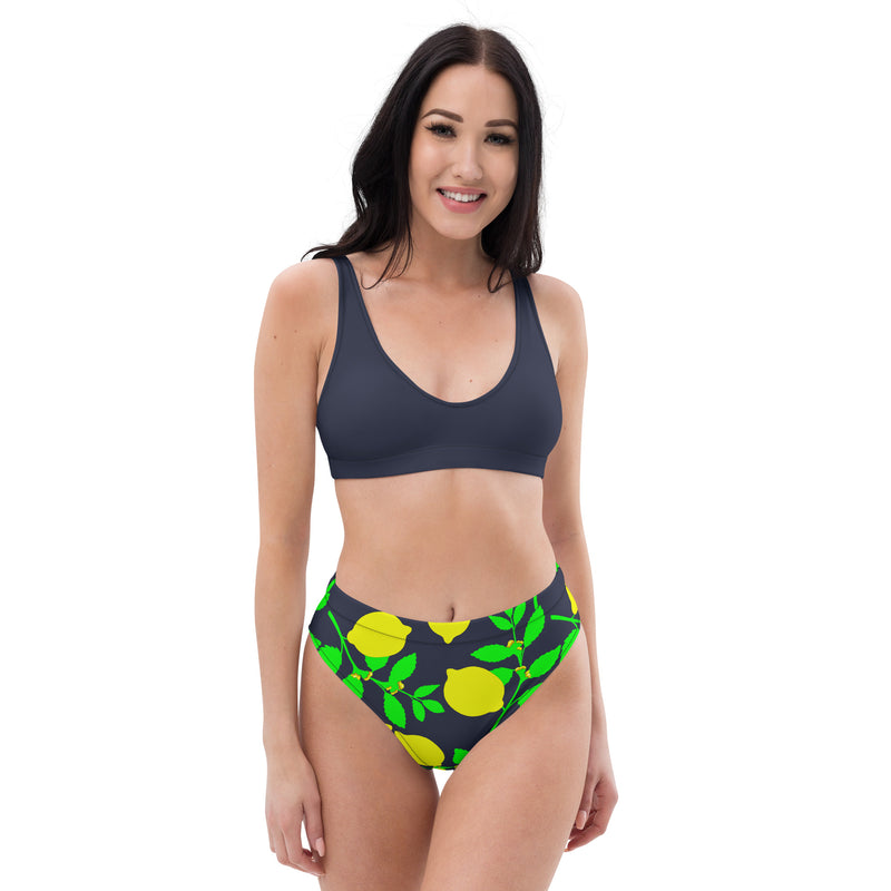 Lemon Light Recycled high-waisted bikini - Objet D'Art