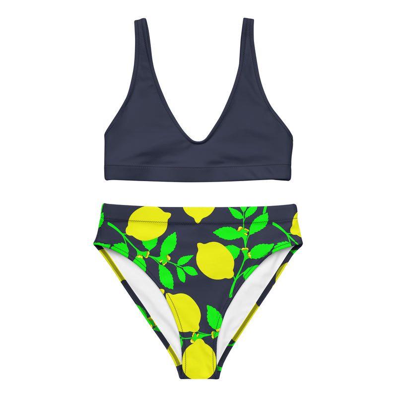 Lemon Light Recycled high-waisted bikini - Objet D'Art