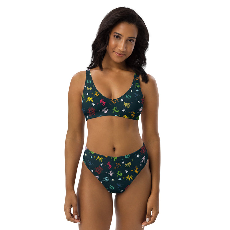 Zodiac Night Swim Recycled high-waisted bikini - Objet D'Art