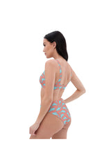 Dolphins Recycled high-waisted bikini - Objet D'Art