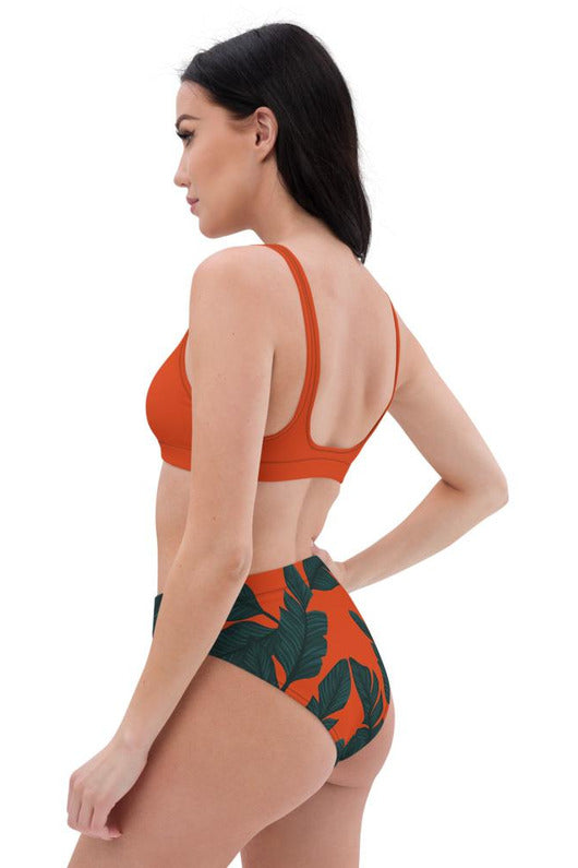 Solar Palms Recycled high-waisted bikini - Objet D'Art