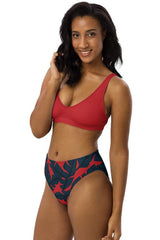 Solar Palms Recycled high-waisted bikini - Objet D'Art