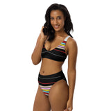 Modern Lines Recycled high-waisted bikini - Objet D'Art