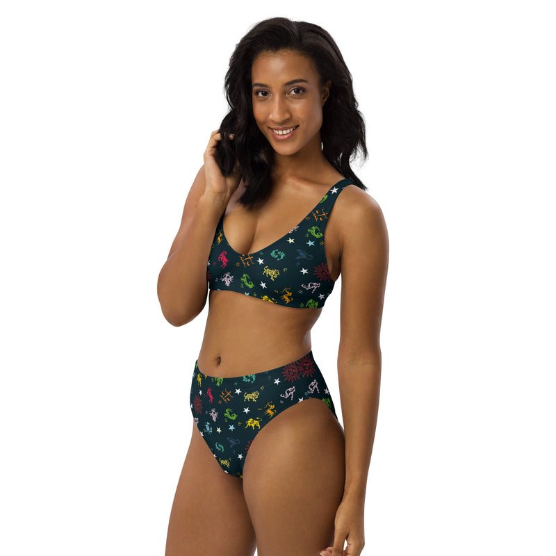 Zodiac Night Swim Recycled high-waisted bikini - Objet D'Art