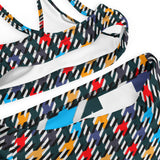 Houndstooth Rainbow Recycled high-waisted bikini - Objet D'Art