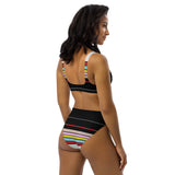 Modern Lines Recycled high-waisted bikini - Objet D'Art