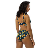Warm Florals Recycled high-waisted bikini - Objet D'Art