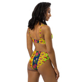 Florally Eclectic Recycled high-waisted bikini - Objet D'Art