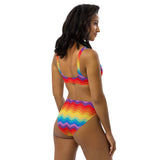 Color Wave Recycled high-waisted bikini - Objet D'Art