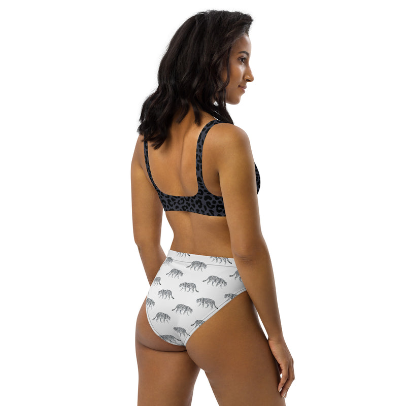 Animal Print Recycled high-waisted bikini - Objet D'Art