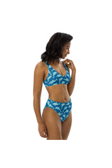 Dolphins Recycled high-waisted bikini - Objet D'Art