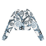 Tree of Life Gustav Klimt Recycled long-sleeve crop top - Objet D'Art