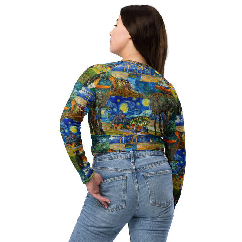 Recycled long-sleeve crop top - Objet D'Art