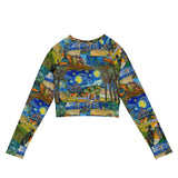 Recycled long-sleeve crop top - Objet D'Art