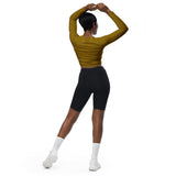 Bronze Beauty Recycled long-sleeve crop top - Objet D'Art
