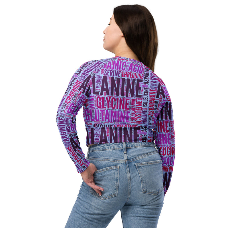 Amino Acid Recycled long-sleeve crop top - Objet D'Art