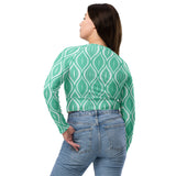 The Real Ogee Recycled long-sleeve crop top - Objet D'Art