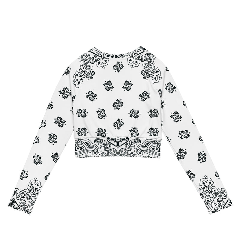 Bandana Art Recycled long-sleeve crop top - Objet D'Art
