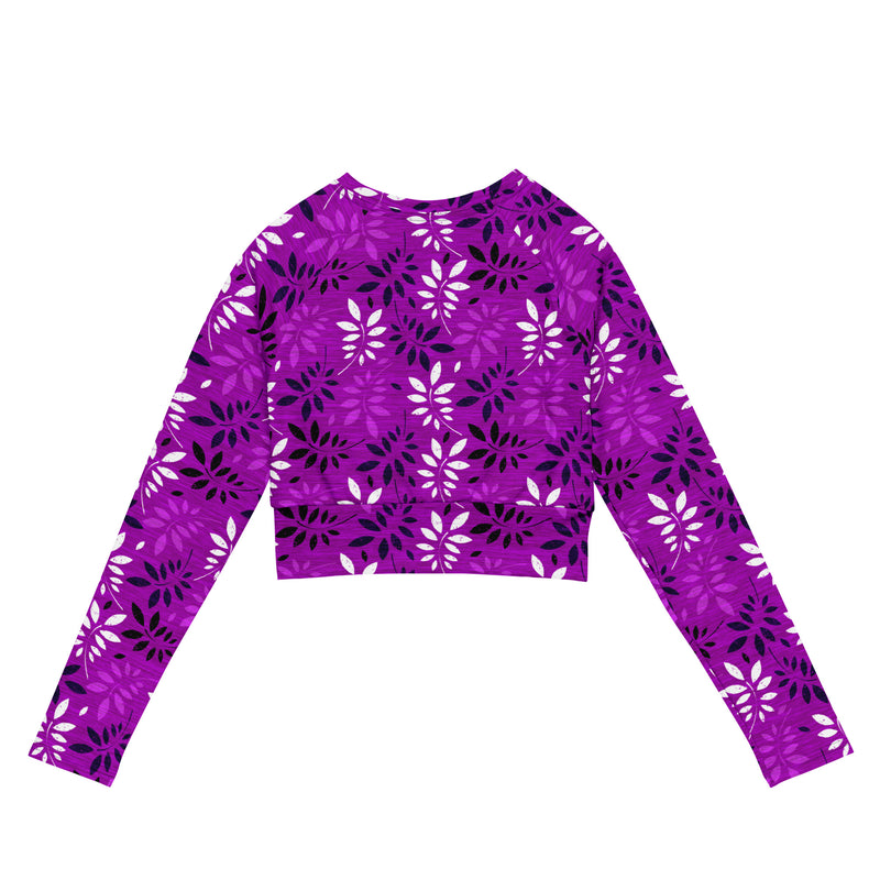 Amethyst Arbor Recycled long-sleeve crop top - Objet D'Art