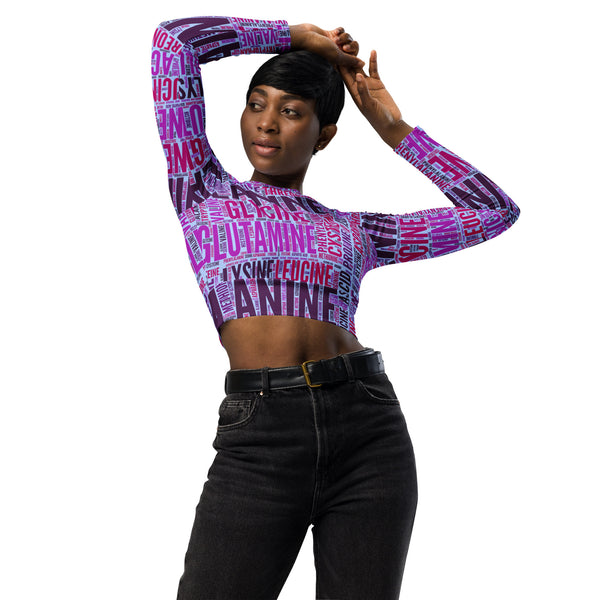 Amino Acid Recycled long-sleeve crop top - Objet D'Art