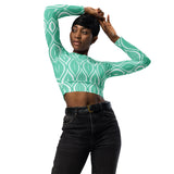 The Real Ogee Recycled long-sleeve crop top - Objet D'Art