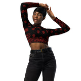 Bandana Art Recycled long-sleeve crop top - Objet D'Art