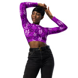 Amethyst Arbor Recycled long-sleeve crop top - Objet D'Art
