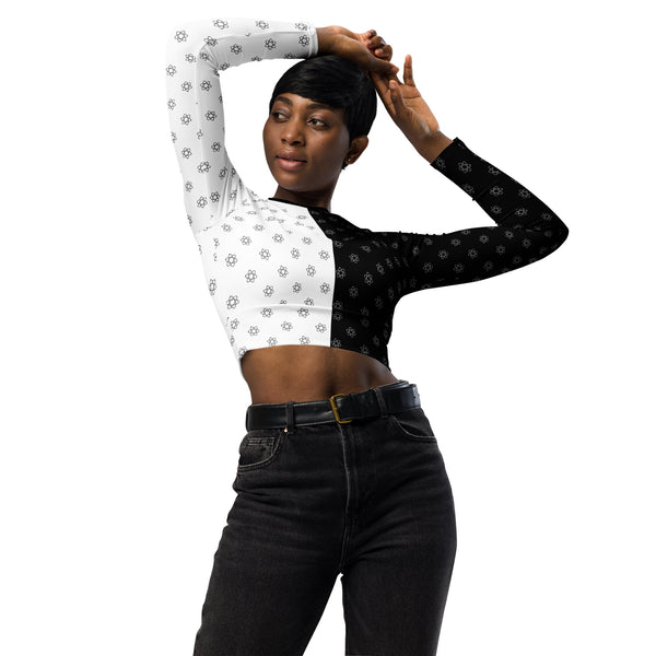 Recycled long-sleeve crop top - Objet D'Art