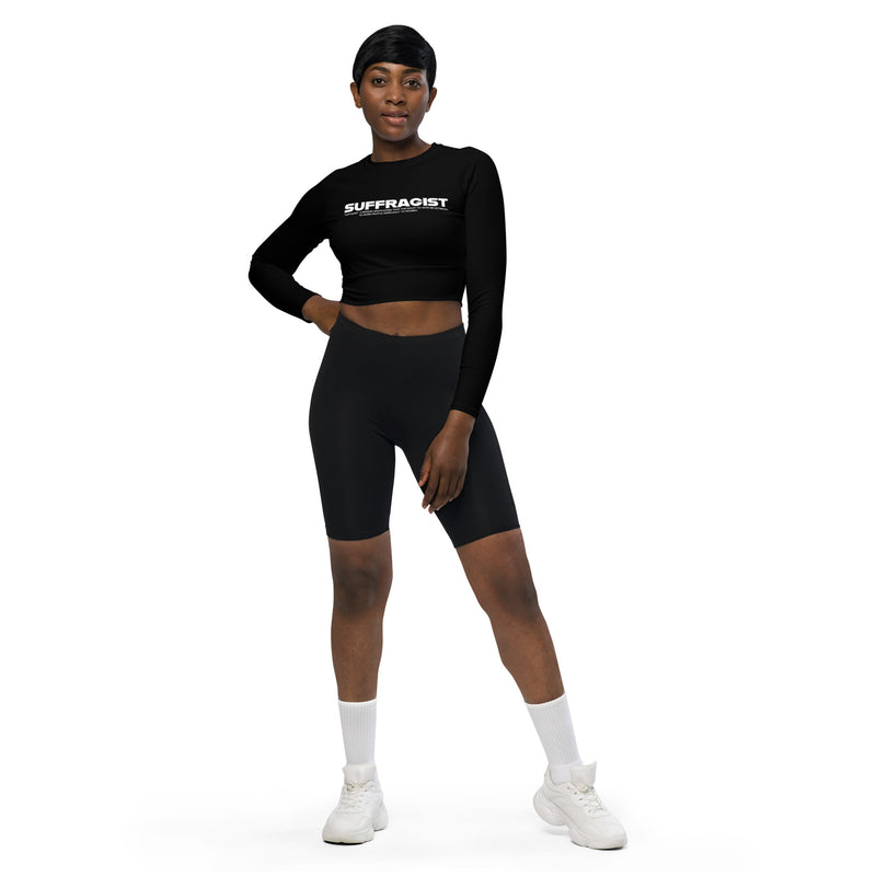 Suffragist Recycled long-sleeve crop top - Objet D'Art