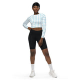 Analglyph Grid Recycled long-sleeve crop top - Objet D'Art