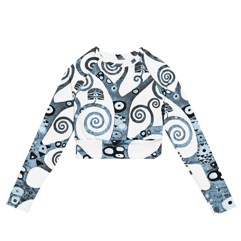 Tree of Life Gustav Klimt Recycled long-sleeve crop top - Objet D'Art