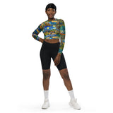 Recycled long-sleeve crop top - Objet D'Art
