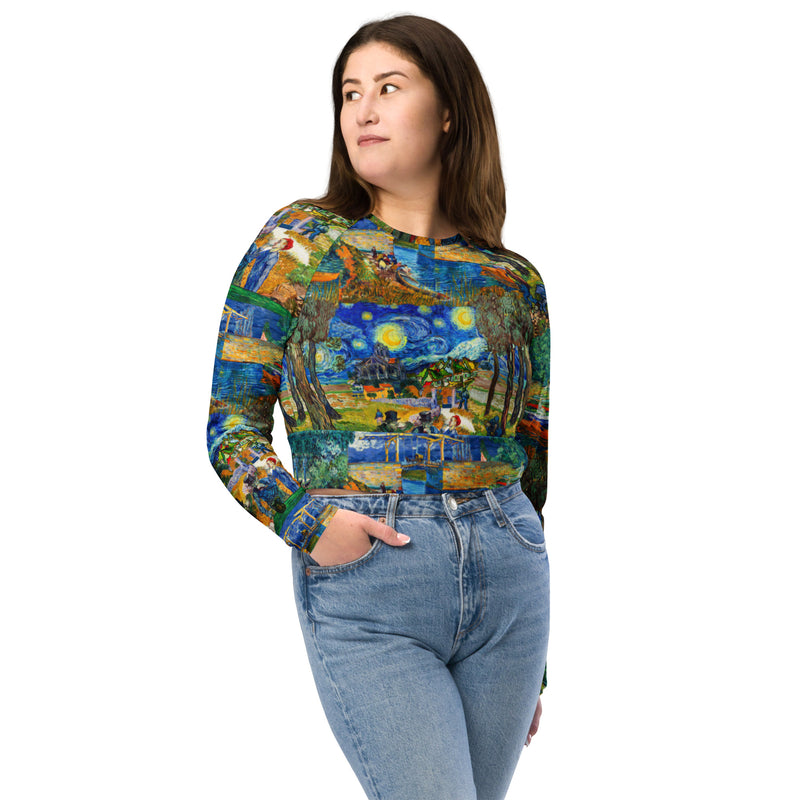 Recycled long-sleeve crop top - Objet D'Art