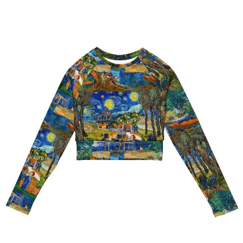 Recycled long-sleeve crop top - Objet D'Art