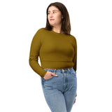Bronze Beauty Recycled long-sleeve crop top - Objet D'Art