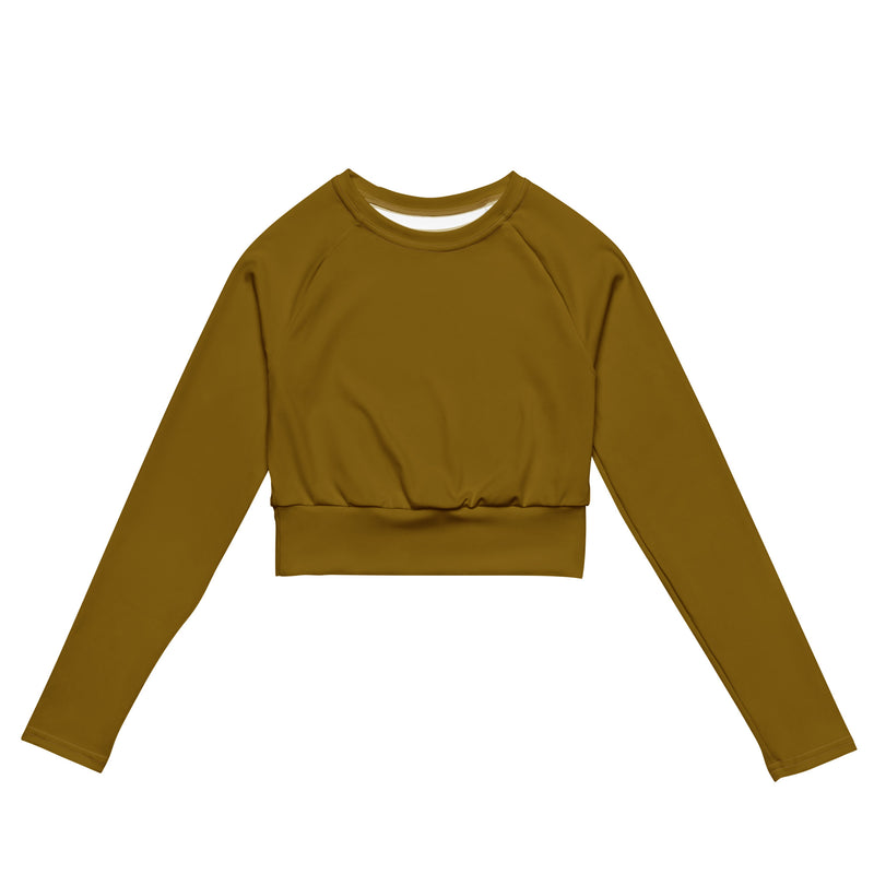 Bronze Beauty Recycled long-sleeve crop top - Objet D'Art