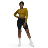 Bronze Beauty Recycled long-sleeve crop top - Objet D'Art