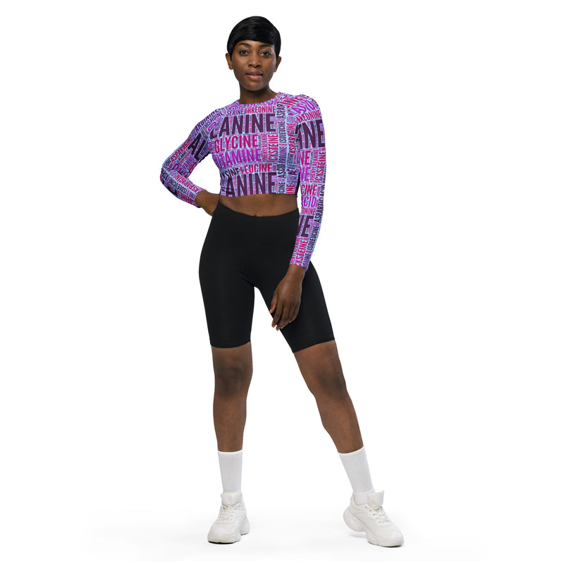 Amino Acid Recycled long-sleeve crop top - Objet D'Art