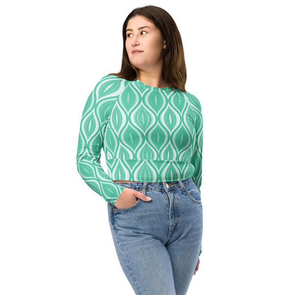 The Real Ogee Recycled long-sleeve crop top - Objet D'Art