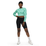 The Real Ogee Recycled long-sleeve crop top - Objet D'Art